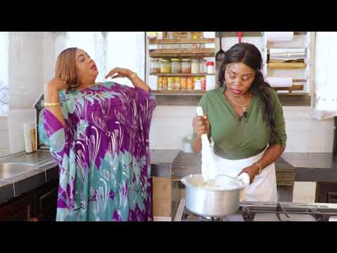 Fresh tilapia with ugali and vegetables