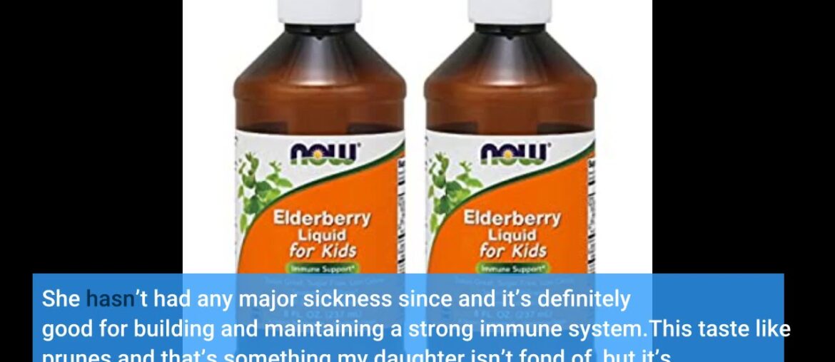 NOW Supplements, Liquid Elderberry for Kids with Zinc and Astragalus, Immune Support*, 8-Ounce