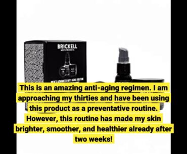 User Review: Brickell Men's Advanced Anti-Aging Routine, Night Face Cream, Vitamin C Facial Ser...