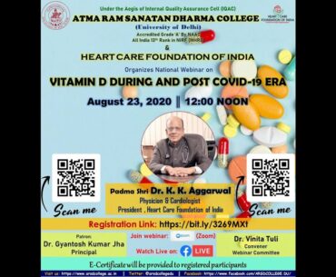 "Vitamin D During and Post COVID-19 Era" by Padma Shri Dr. K.K Aggarwal. Part 2/2