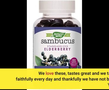 Order Nature's Way Sambucus Elderberry Gummies, Herbal Supplements with Vitamin C and Zinc, Glu...