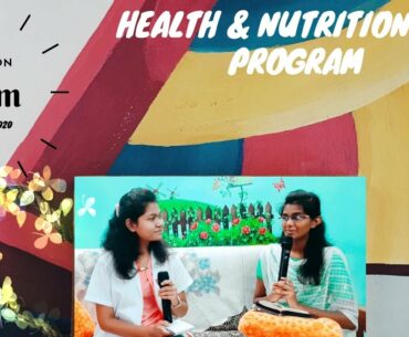 Eat Well to be Well || Health & Nutrition Tips by A. Felicia Mercy Grace and A. Annie Flora.