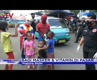 Unik! Polisi di Tangerang Gunakan Kostum Superhero Bagikan Masker dan Vitamin di Pasar - BIM 20/08