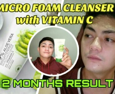 MICRO FOAM Cleanser with Vitamin C/ Luxe Organix 99% Aloevera - BRIGTHENING Facial Cleanser