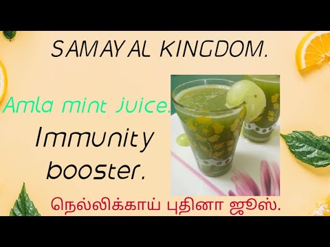 Amla mint juice|Immunity booster| Nellikai pudina juice|Gooseberry mint leaves juice.