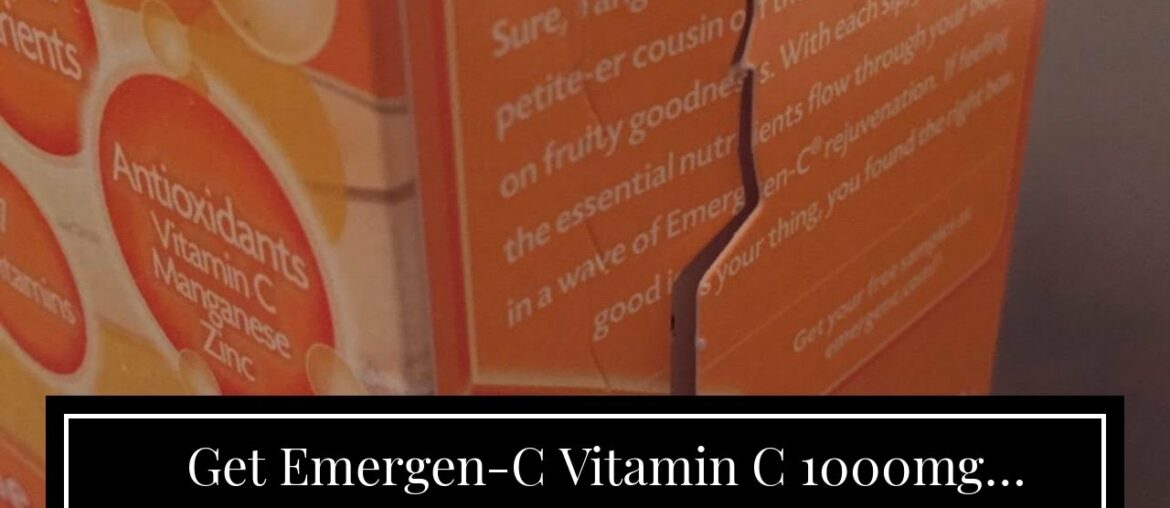 Buy Emergen-C Vitamin C 1000mg Powder (30 Count, Tangerine Flavor, 1 Month Supply), With Antiox...