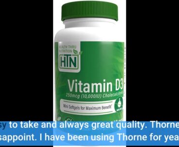 Thorne Research - Vitamin D-10,000 - Vitamin D3 Supplement (10,000 IU) for Healthy Bones and Mu...