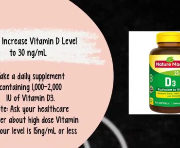 maintain vitamin d levels at 30 ng/mL or higher
