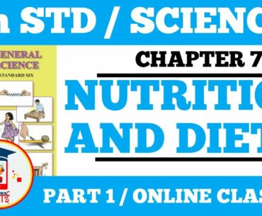 6th Std I Science I chapter 7  Nutrition and Diet I Part 1 I Maharashtra board