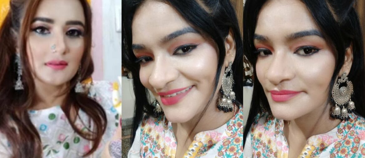 Swati Bhambra inspired makeup look| white eyeshadow| Makeup with white outfit| Kiran Aheer