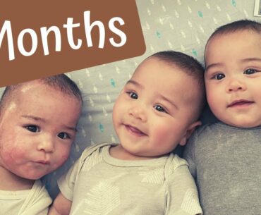 5 Month Triplet Update | Baby Eczema + COVID Scare