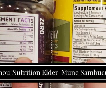 Zhou Nutrition Elder-Mune Sambucus Elderberry Gummies - Antioxidant Flavonoids, Immune Support...