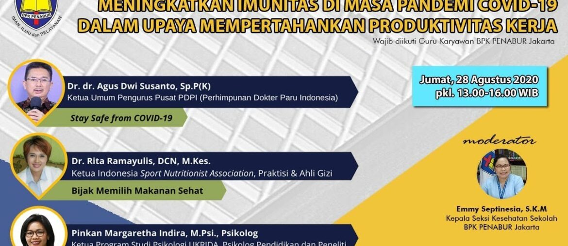 Meningkatkan Imunitas di Masa Pandemi COVID-19 dalam Upaya Mempertahankan Produktivitas Kerja