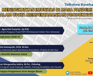 Meningkatkan Imunitas di Masa Pandemi COVID-19 dalam Upaya Mempertahankan Produktivitas Kerja