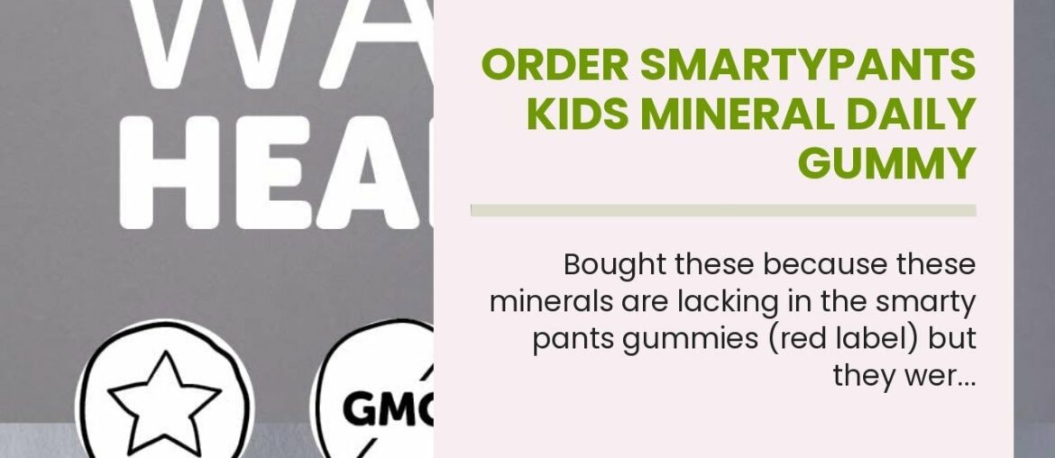 Order SmartyPants Kids Mineral Daily Gummy Multivitamin: Vitamin C, D3 & Zinc for Immunity, Glu...