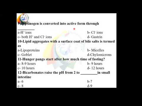 Quiz-01- Self Assessment Nutrition and digestion