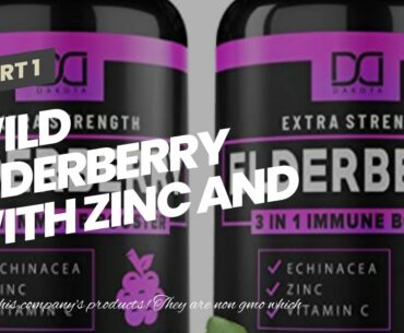 Wild Elderberry with Zinc and Vitamin C for Adults - Daily Herbal Supplement with Sambucus Extr...