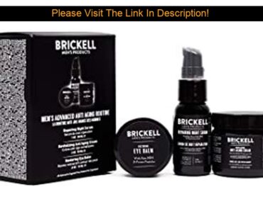 Review Brickell Men's Advanced Anti-Aging Routine, Night Face Cream, Vitamin C Facial Serum and Eye