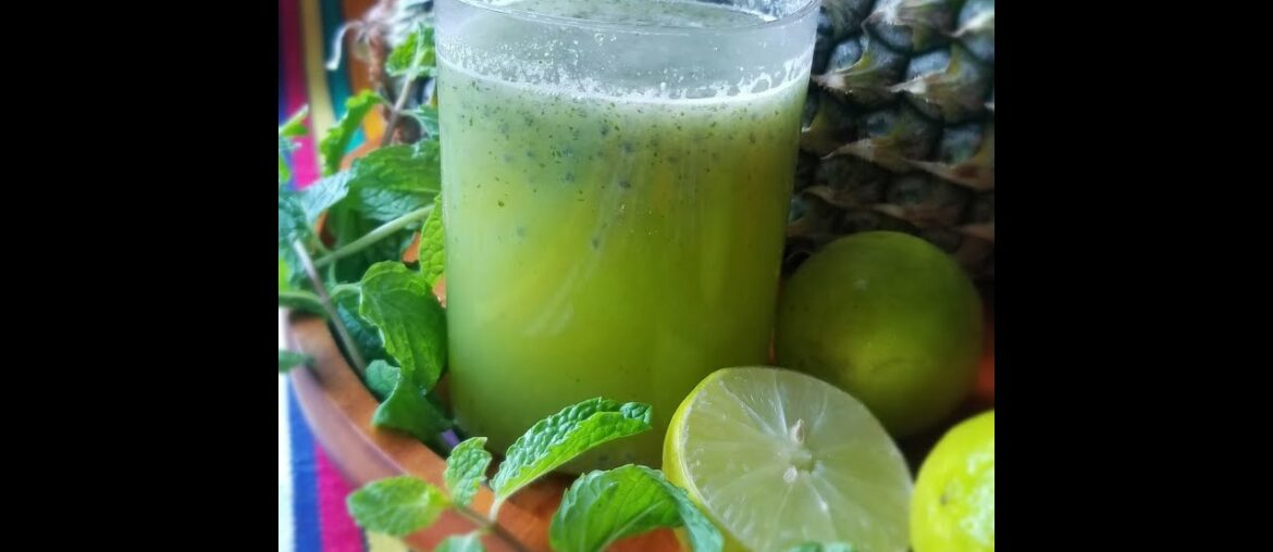 Pineapple Lemon Cooler| Vitamin C packed Juice| Immunity Booster| Sabja Seed Pineapple Lemon Juice|