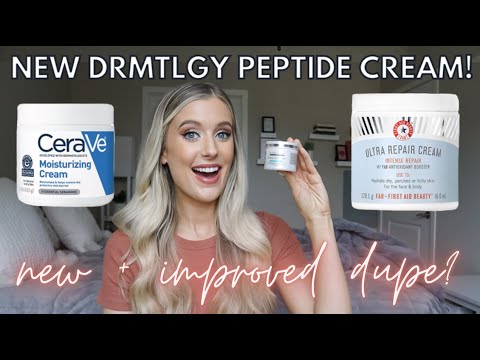 NEW DRMTLGY Peptide Night Cream Moisturizer Review | Cerave + First Aid Beauty Dupe?