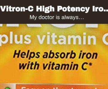 Vitron-C High Potency Iron Supplement with 125 mg Vitamin C, 60 Count  Pack of 2