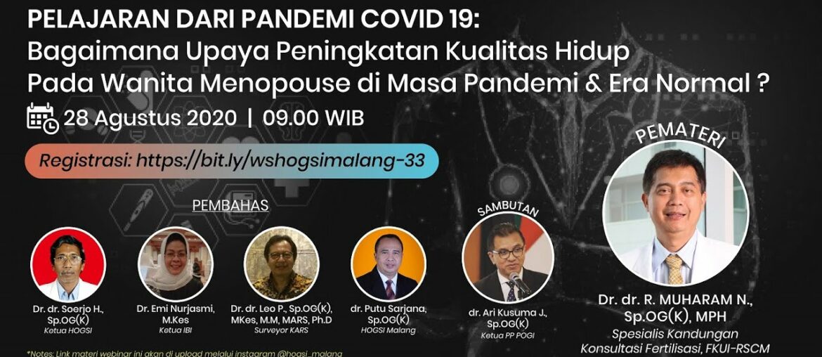 Zoominar 33 - Pelajaran Dari Pandemi COVID-19 Sesi 2