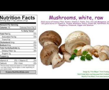 Mushrooms, white, raw (Nutrition Data)