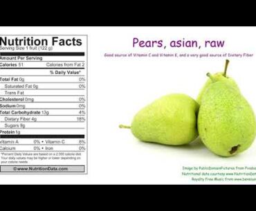 Pears, asian, raw (Nutrition Data)