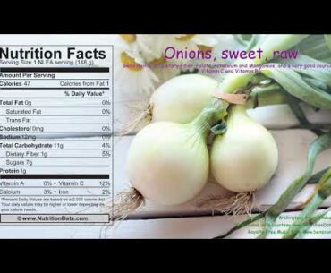 Onions, sweet, raw (Nutrition Data)