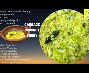 Healthy and tasty Cabbage  coconut curry in a clay pot | cabbage kobbari kura | clay pot recipe