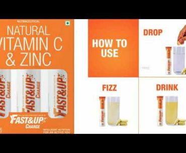 Fast&Up Charge Natural Vitamin C & Zinc Effervescent  Tablet Orange Flavors review and full details
