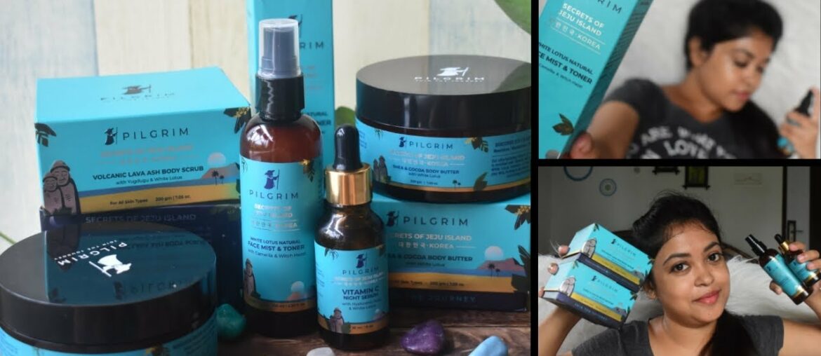 PILGRIM Skincare Products Review| Pilgrim Face Toner, Vitamin c Night Serum, Body Scrub, Body Butter