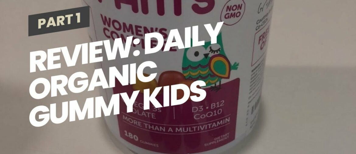 Review: Daily Organic Gummy Kids Multivitamin: Probiotic, Vitamin C, D3 & Zinc for Immunity, Bi...