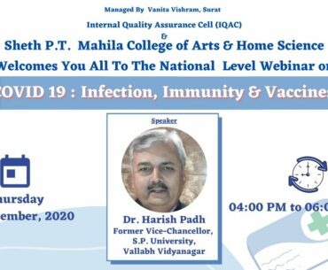 National Webinar on "Covid-19 : Infection, Immunity & Vaccines"