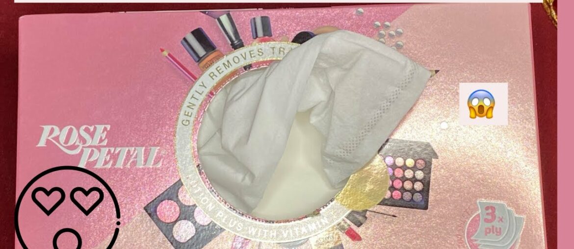 Rose Petal Makeup Removal Tissue Sheets Box| Vitamin E Tissues|Latest