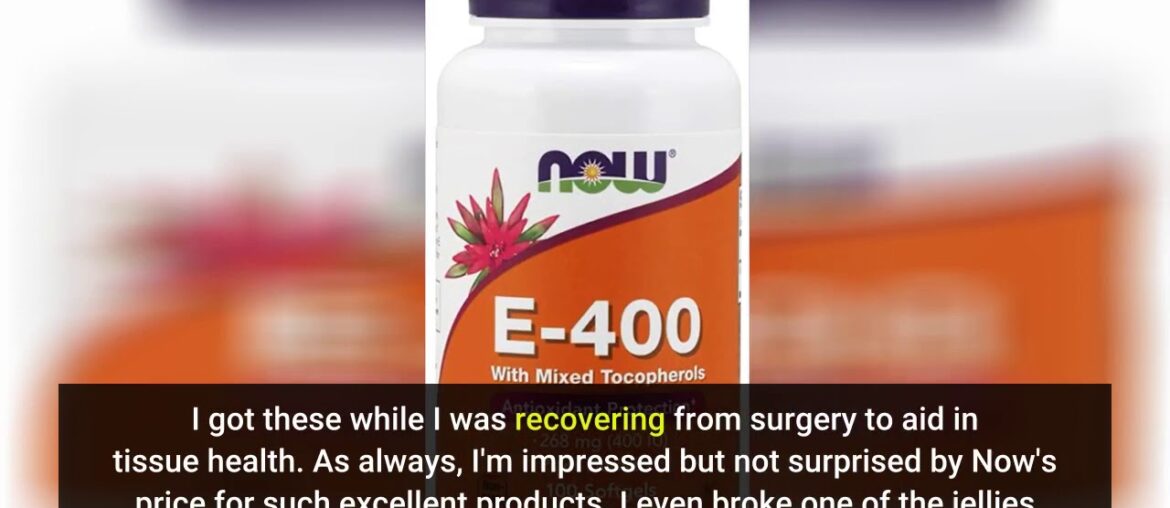 Review NOW Supplements, Vitamin E-400 IU, Mixed Tocopherols, Antioxidant Protection*, 100 Softg...