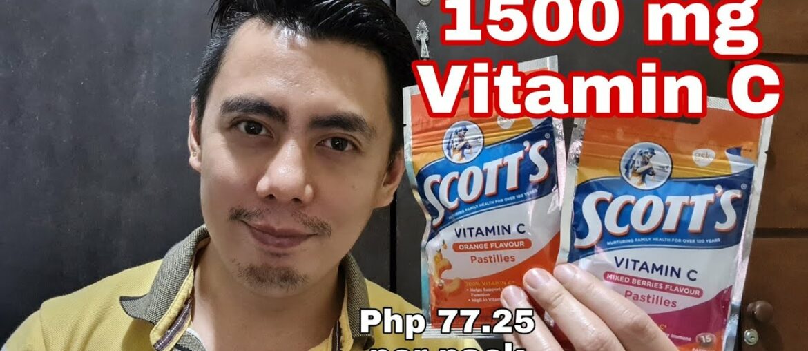 SCOTT'S VITAMIN C (ASCORBIC ACID) 1500 MG PASTELS BY GLAXOSMITHKLINE FOR SKIN & IMMUNITY REVIEW