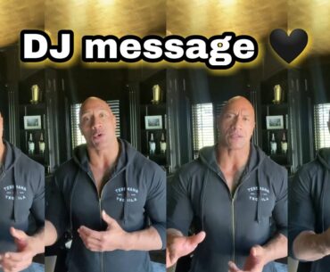 DWAYNE JOHNSON MESSAGE #therock #dwaynejohnson #thefastandfurious #therock #covid19