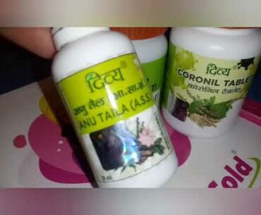 Corona immunity booster medicene/ coronil tablet, swasari wati, anu taila/ patanjli coronil kit