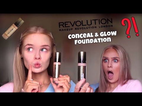 TESTING NEW MAKEUP REVOLUTION CONCEAL AND GLOW FOUNDATION FIRST IMPRESSIONS AND REVIEW