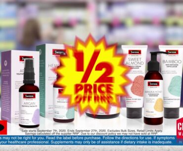 Half Price Swisse Vitamins & Skincare at Chemist Warehouse