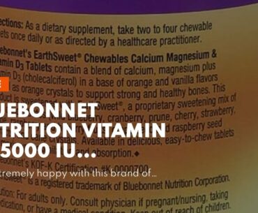 Bluebonnet Nutrition Vitamin D3 5000 IU Softgels, Aids in Muscle and Skeletal Growth, Cholecalc...