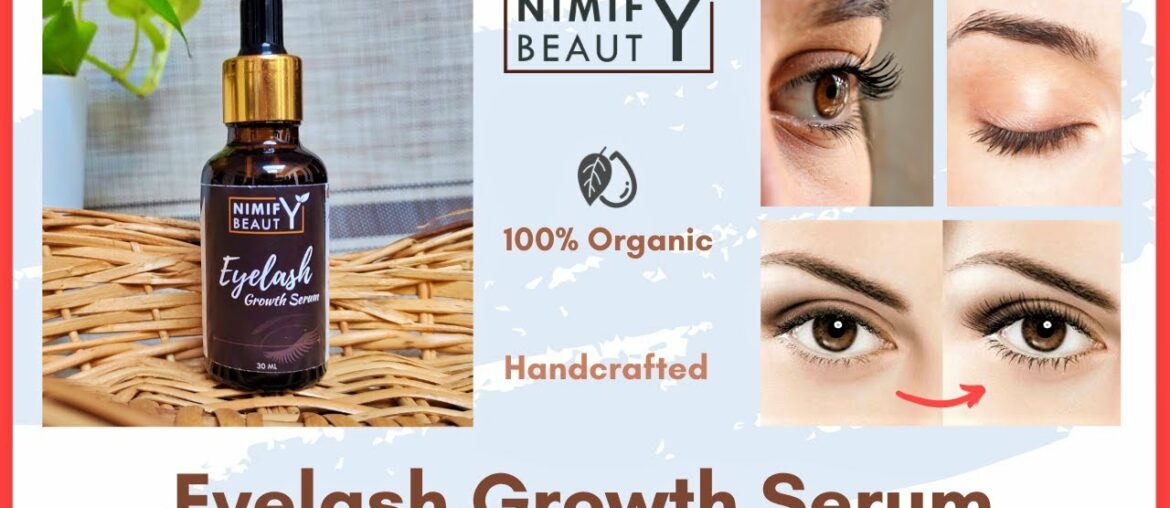 Nimify Beauty Eyelash Growth Serum - Best 100% Organic Eyelashes and Brows Growth Serum.