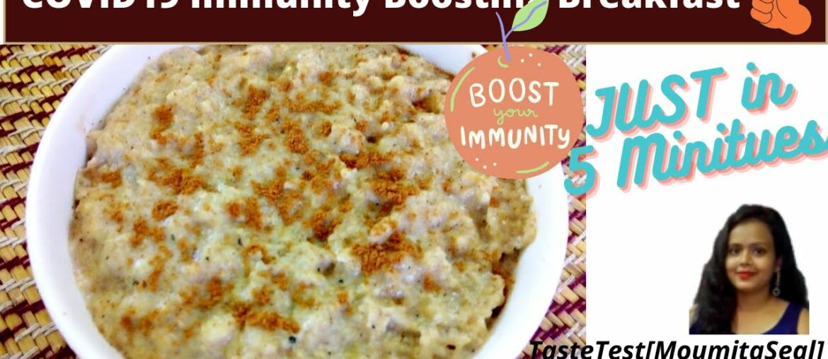 Covid19 Immunity Boosting Breakfast Recipe|healthy breakfast|low calorie breakfast|oats in hindi