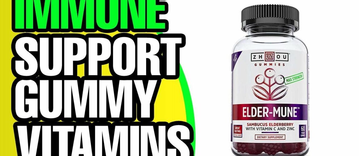 Elder-Mune Sambucus Elderberry Gummies - Antioxidant Flavonoids, Immune Support Gummy Vita