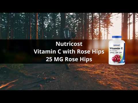 Nutricost Vitamin C with Rose Hips 1025mg, 240 Capsules (3 Bottles) - Premium Non-GMO, Glute Reviews