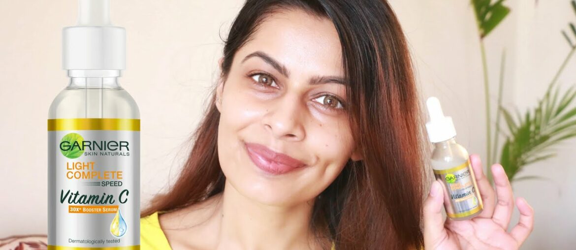 Garnier Vitamin C Serum  Review + Demo | Glowing & spot reduction serum | Serum in Budget | Kavya K