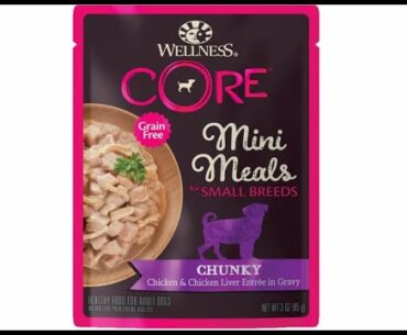 Wellness CORE Natural Grain Free Small Breed Mini Meals Wet Dog Food, 3-Ounce Pouch - Overview