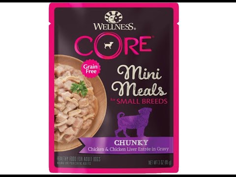 Wellness CORE Natural Grain Free Small Breed Mini Meals Wet Dog Food, 3-Ounce Pouch - Overview