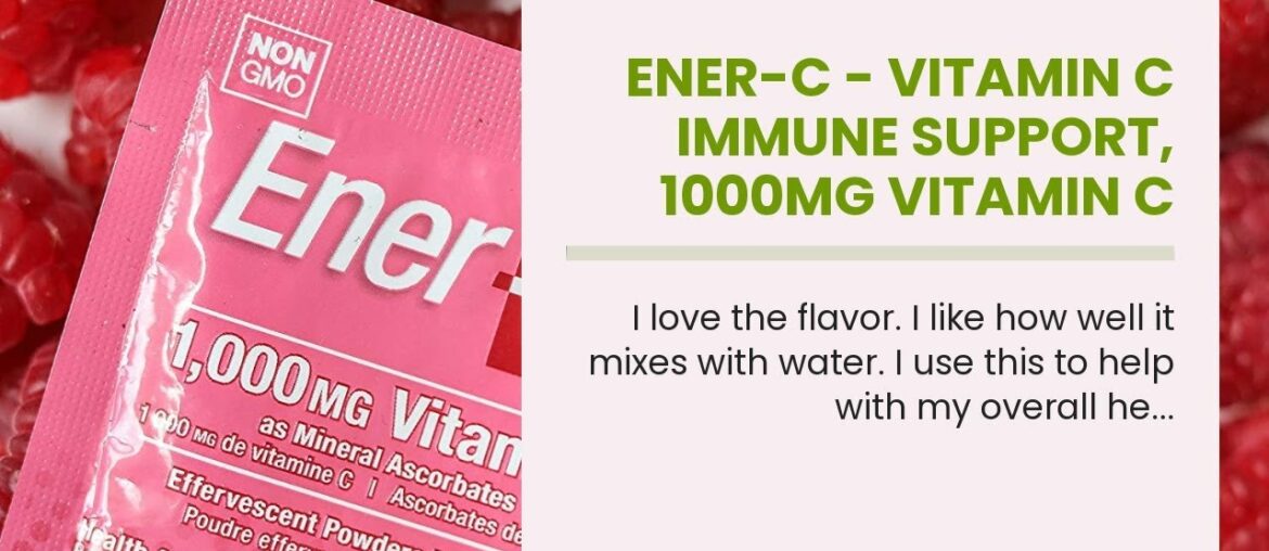 Ener-C - Vitamin C Immune Support, 1000mg Vitamin C Effervescent Multivitamin Drink Powder, Fru...